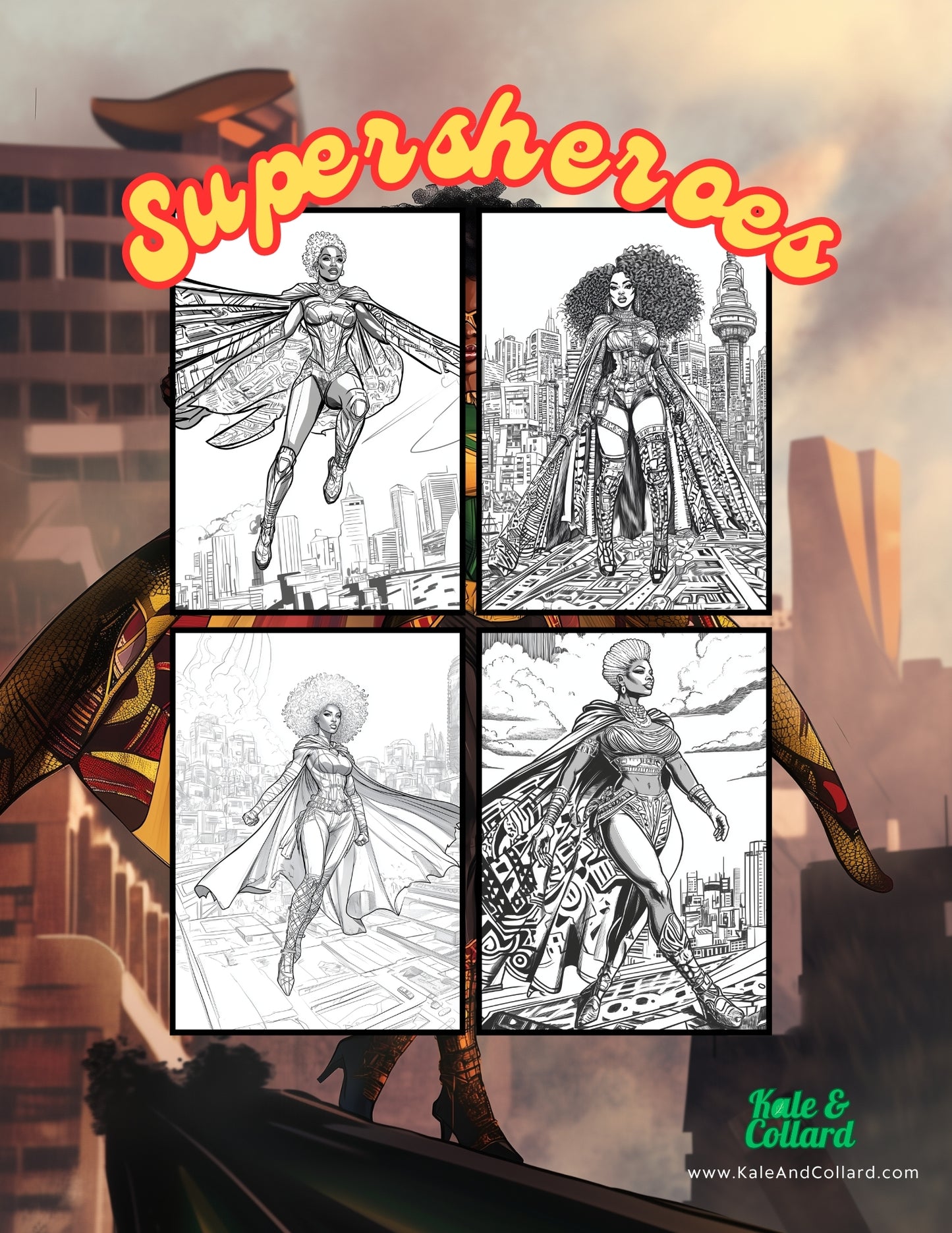 Supersheroes Coloring Book Vol.1 (Digital Instant Download)